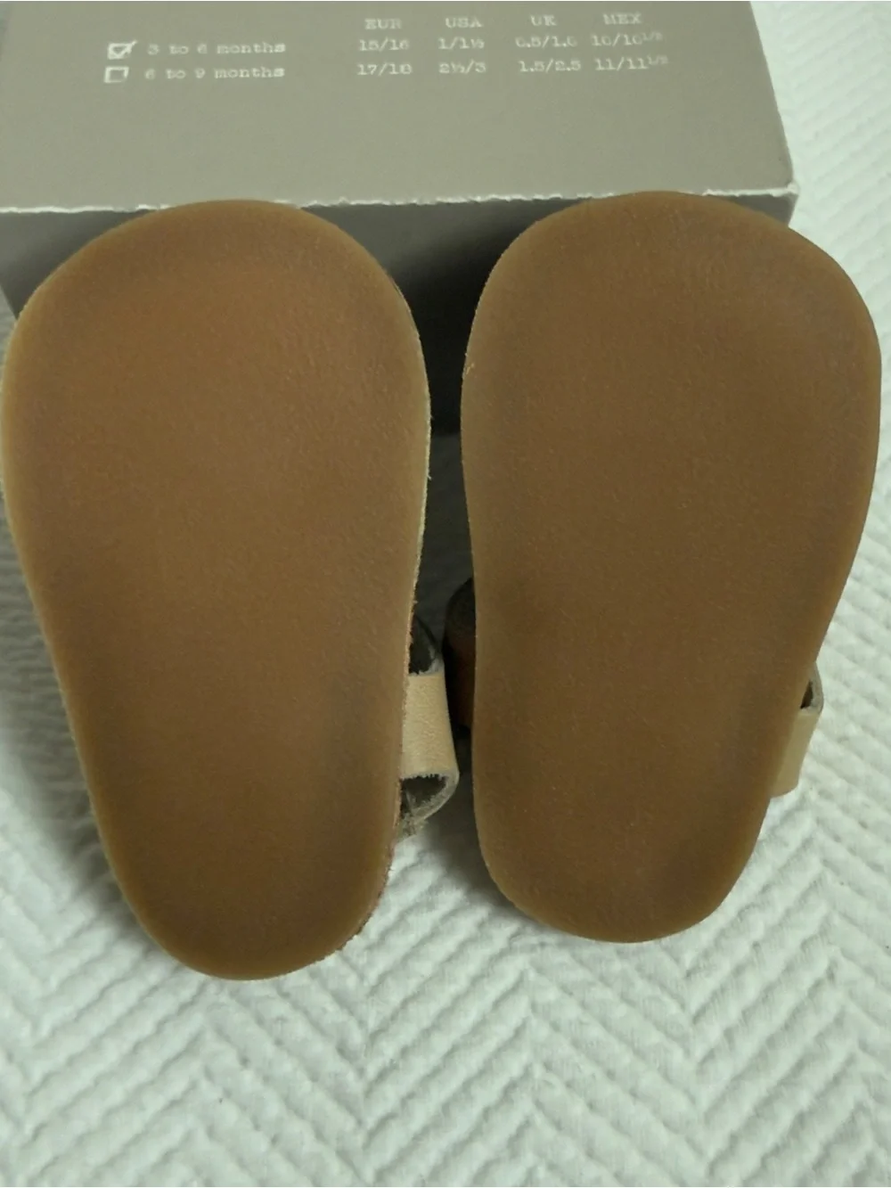 NWT Zara Baby Sandals, Size 3-6 Months